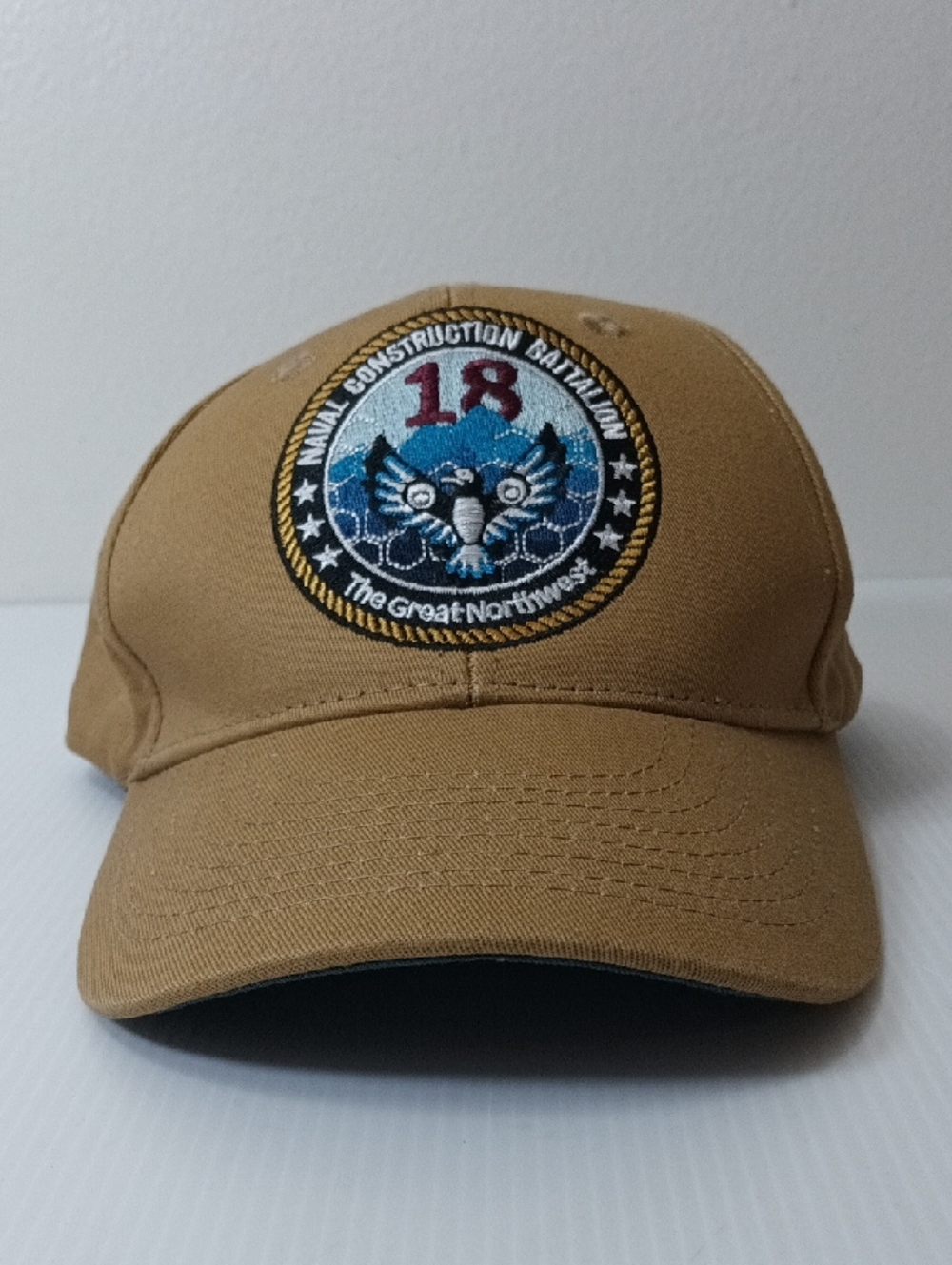 18 Naval Construction Battalion Khaki Baseball Cap